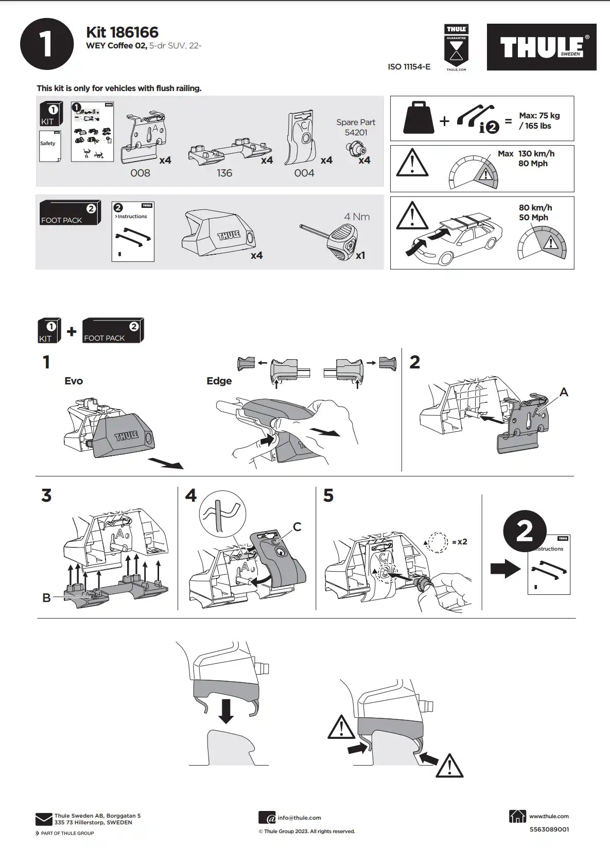 Kit Thule 186166 Manual 1