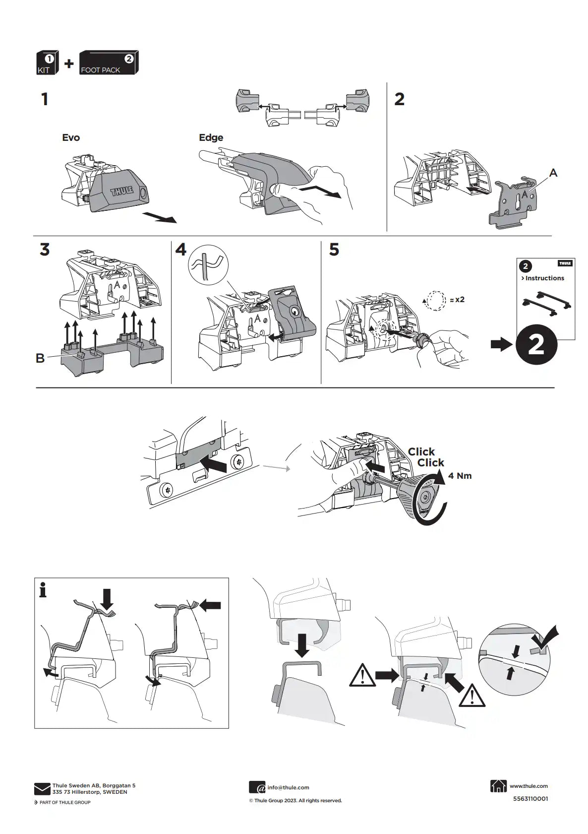 Kit Thule 186168 2 Manual