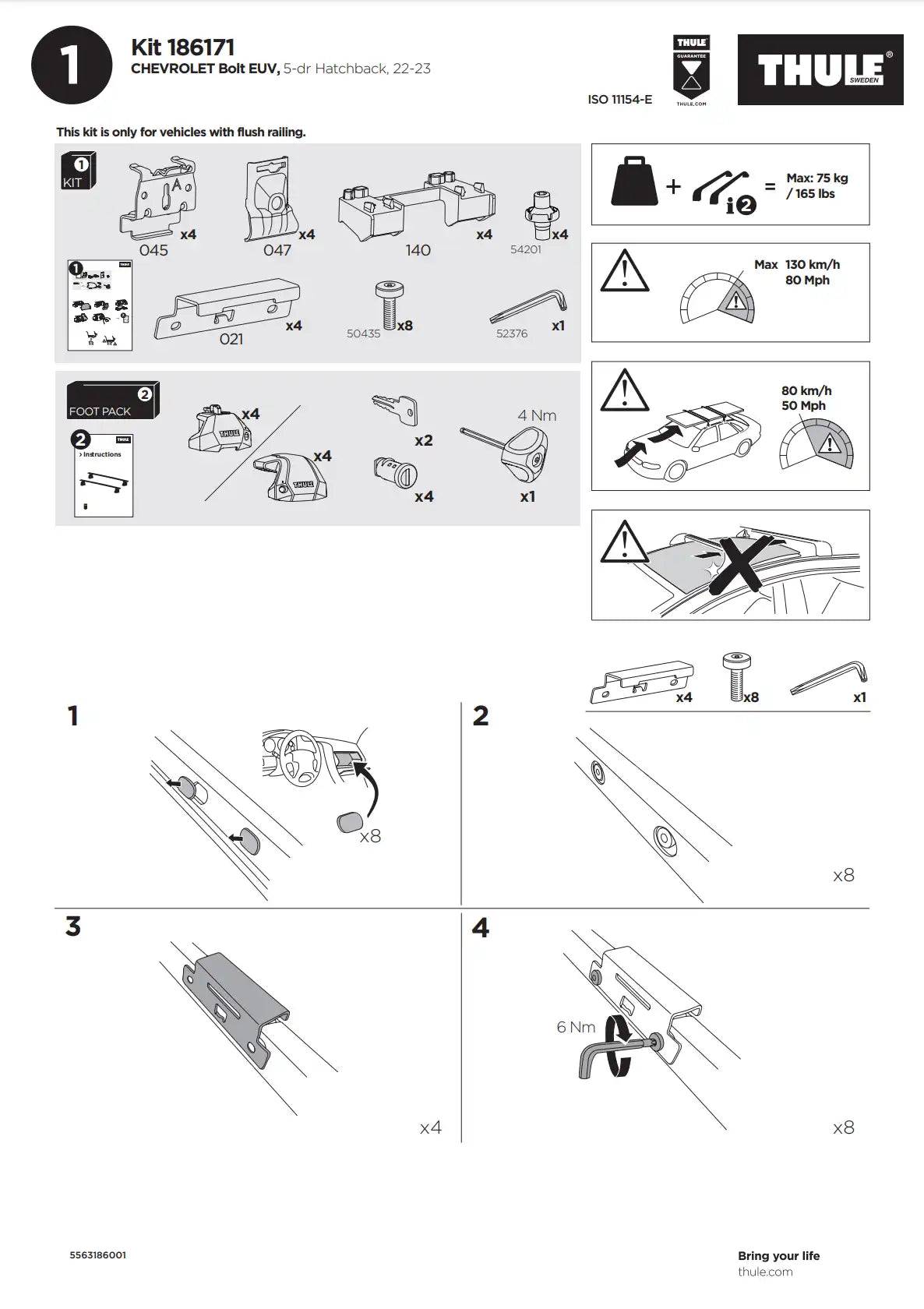 Kit Thule 186171 1 Manual