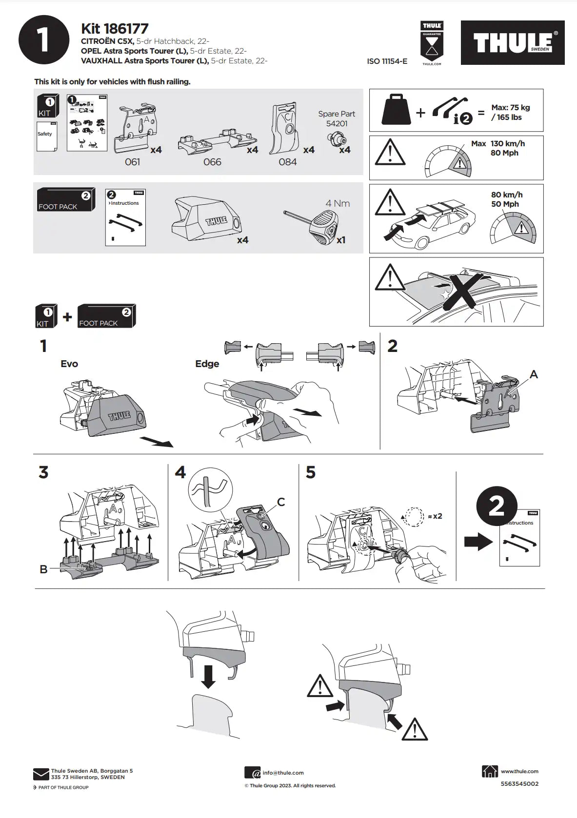 Kit Thule 186177 Manual 1