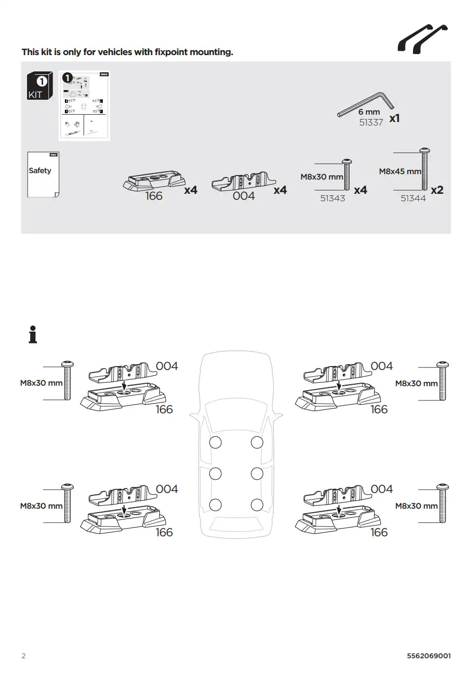 Kit Thule 187050 2 Manual