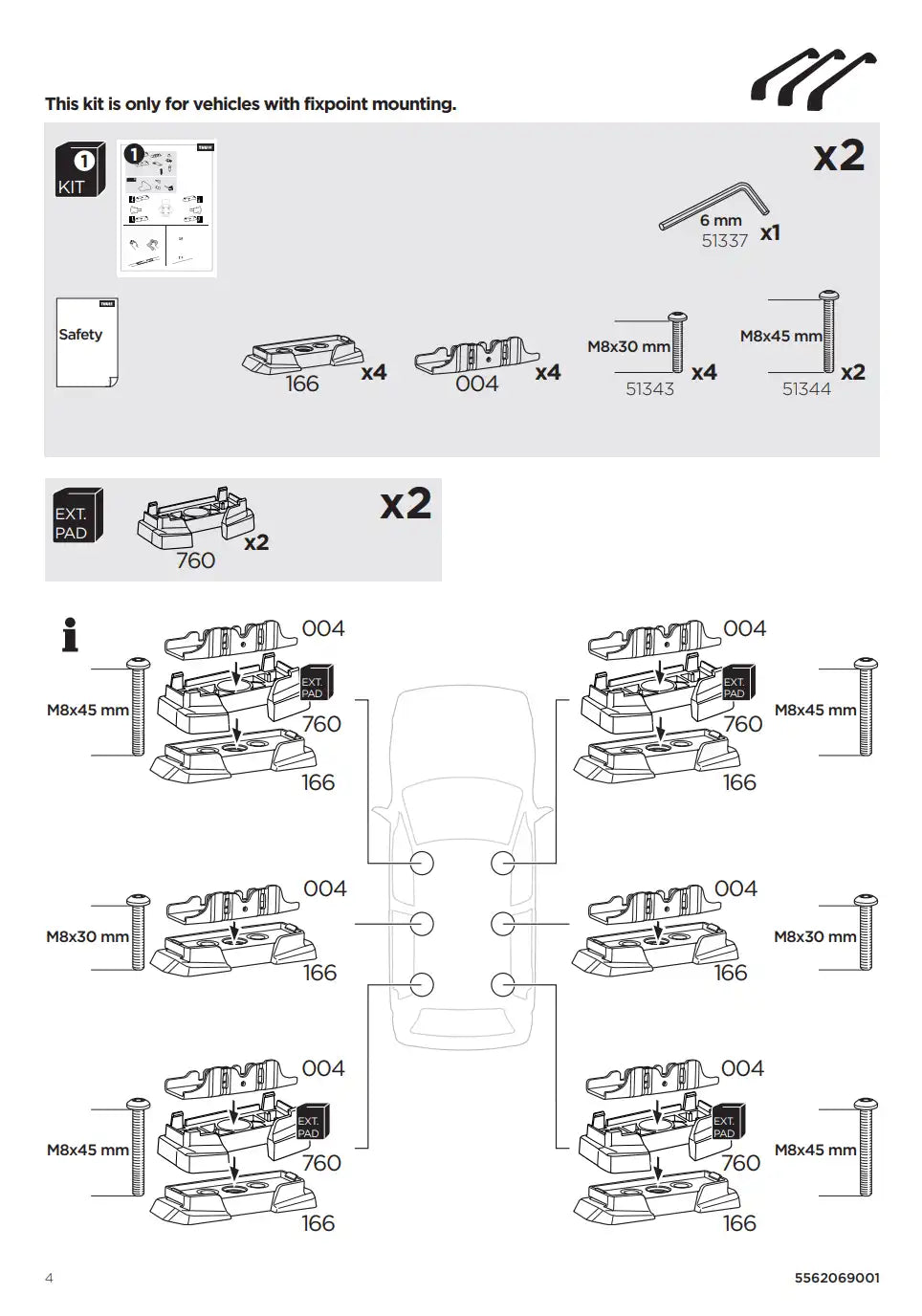 Kit Thule 187050 4 Manual