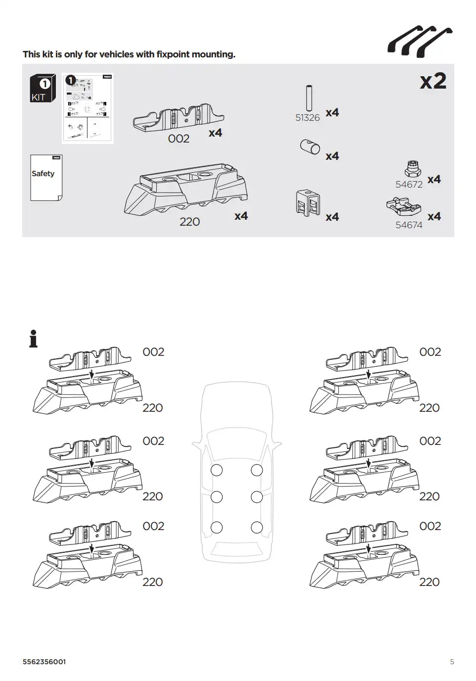 Kit Thule 187054 5 Manual