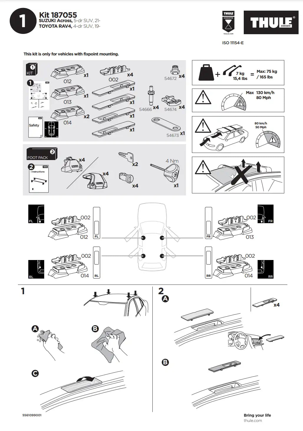 Kit Thule 187055 2 Manual