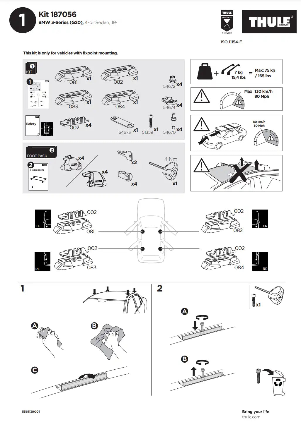 Kit Thule 187056 2 Manual