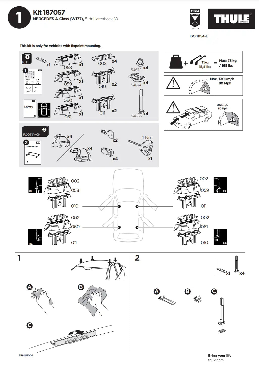 Kit Thule 187057 2 Manual