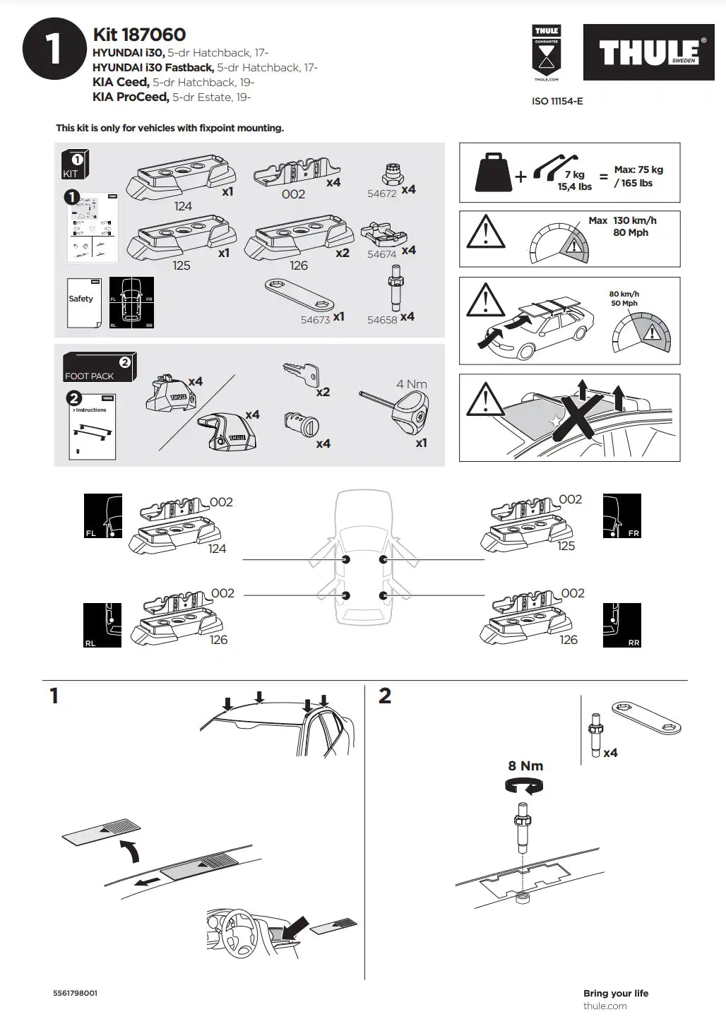 Kit Thule 187060 2 Manual