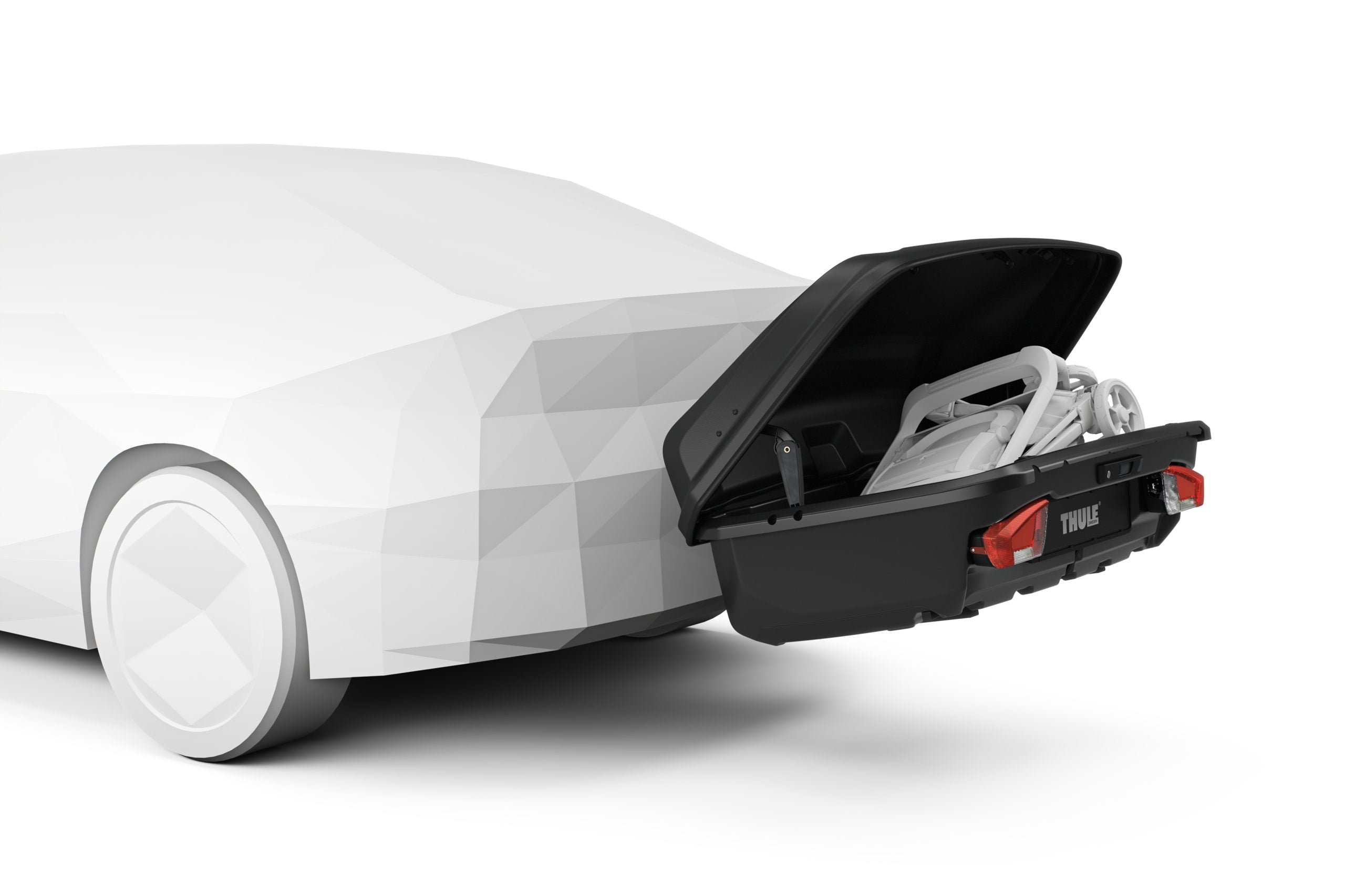 INCHIRIERE CUTIE PORTBAGAJ AUTO THULE Thule Arcos L 400 litri - cu prindere pe carligul de remorcare