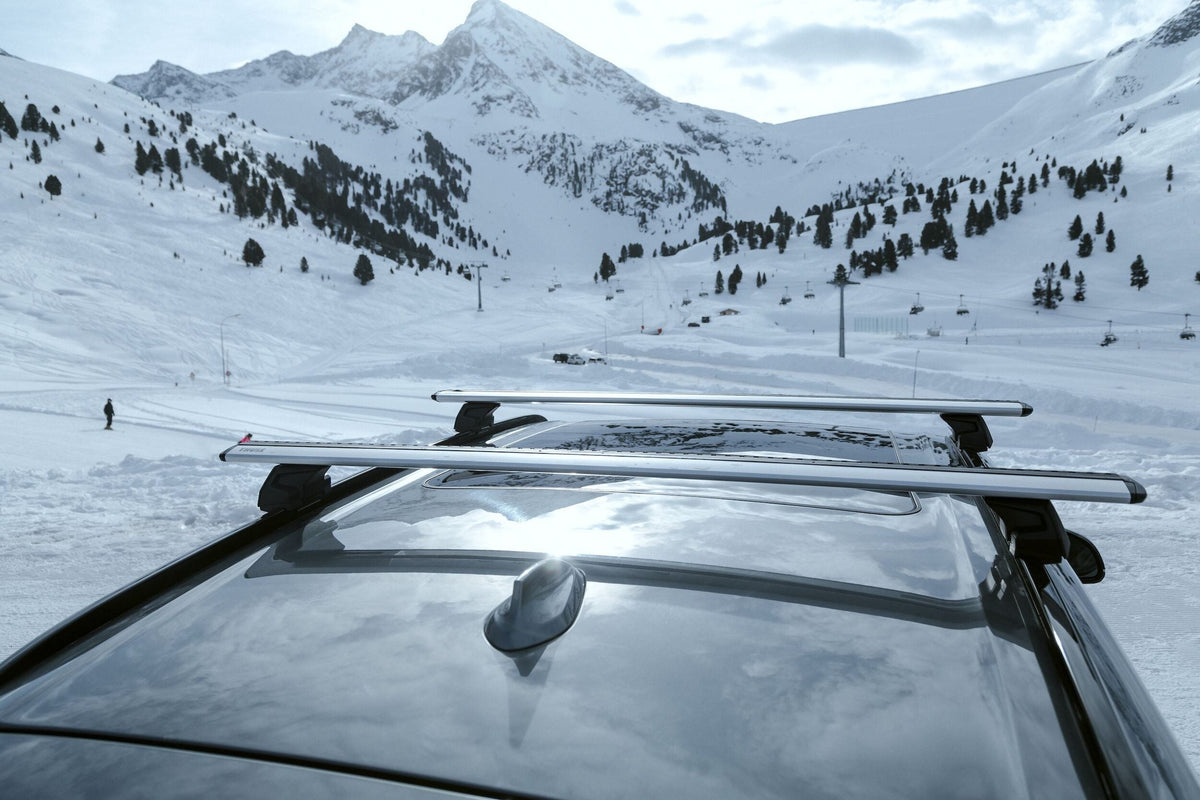 Thule WingBar Evo cu picioare Flush Rail - pe masina, 1
