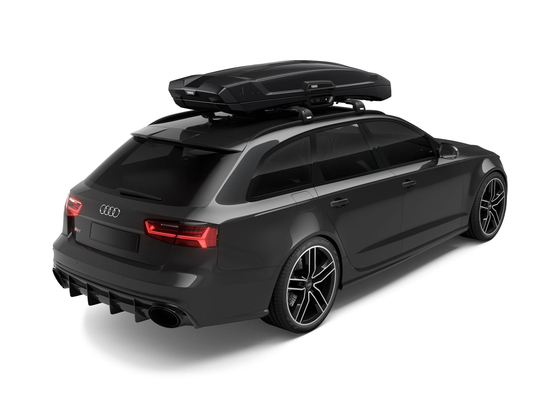 Large Thule Vector Alpine BlackMetallic OC FullCar Iso Rear 613501