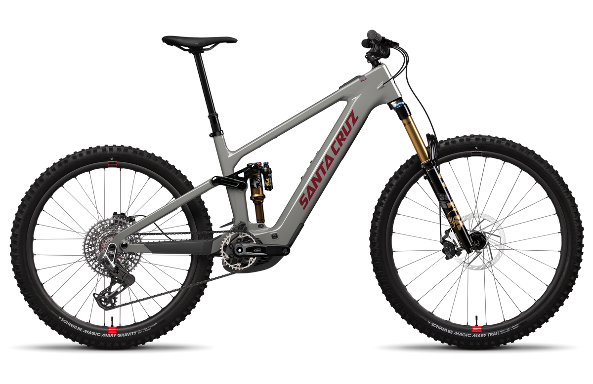 Santa Cruz Vala X0 AXS RSV, cadru Carbon CC, Gloss Grey — randare Santa Cruz din profil