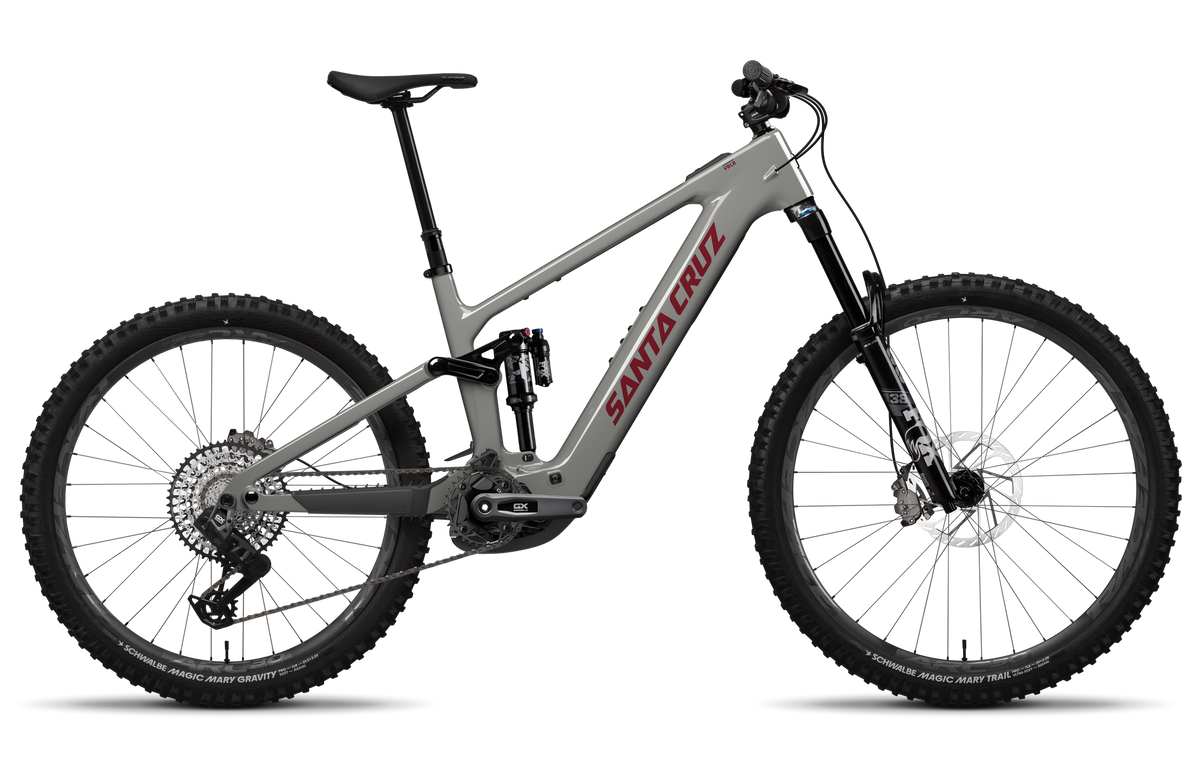 Santa Cruz Vala GX AXS 2025 (Schwalbe Magic Mary), Gloss Grey — randare Santa Cruz din profil