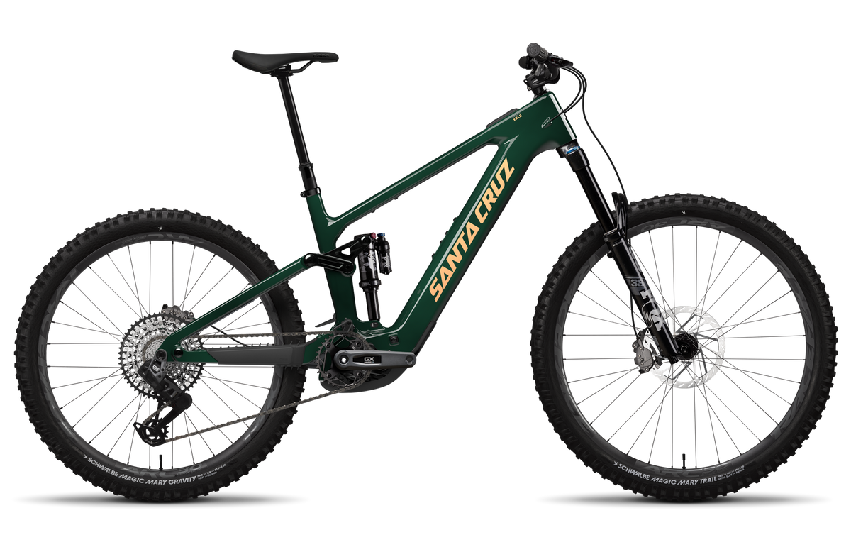 Santa Cruz Vala GX AXS 2025 (Schwalbe Magic Mary), Midnight Green — randare Santa Cruz din profil