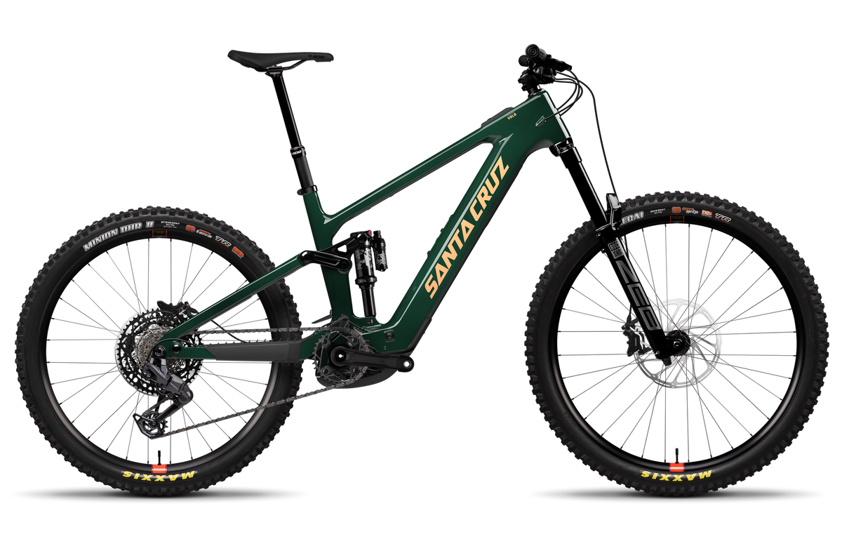 Santa Cruz Vala 70, cadru Carbon C, Midnight Green — randare Santa Cruz din profil