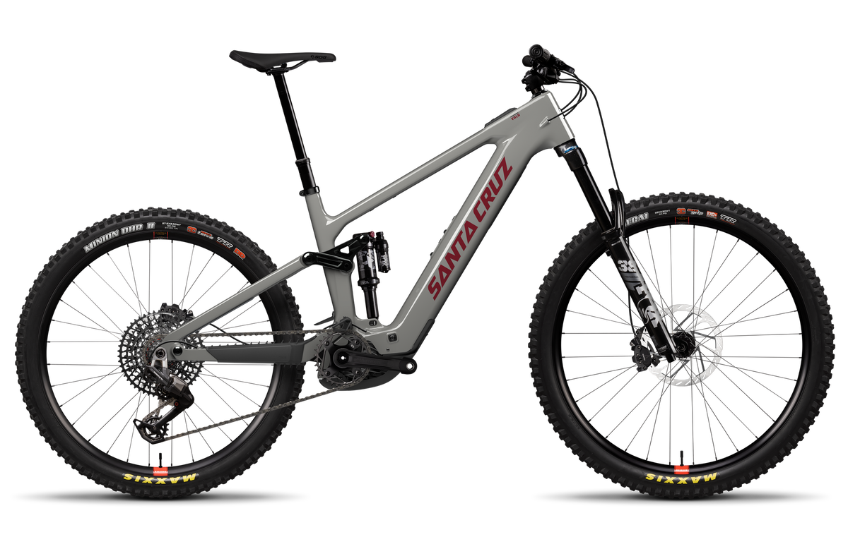 Santa Cruz Vala 90, cadru Carbon C, Gloss Grey — randare Santa Cruz din profil