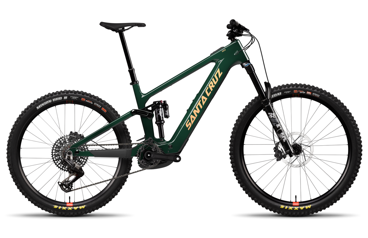 Santa Cruz Vala 90, cadru Carbon C, Midnight Green — randare Santa Cruz din profil