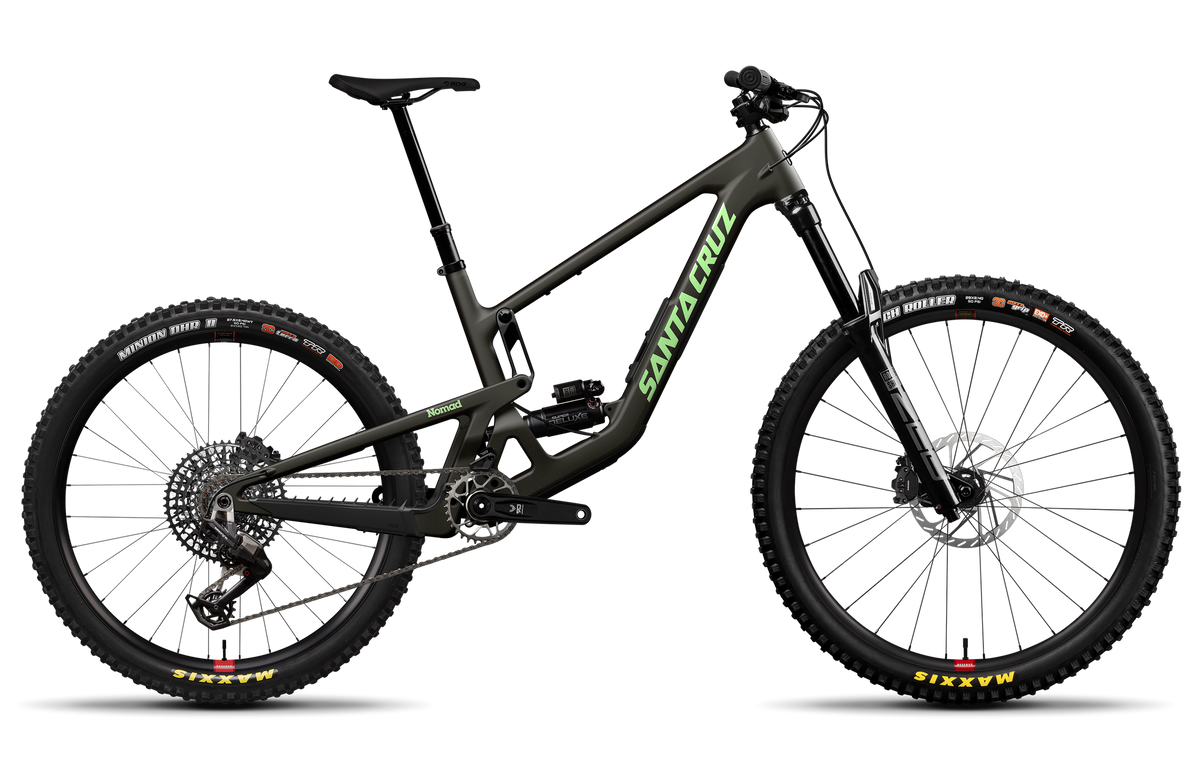 Santa Cruz Nomad 90 din profil, Matte Metallic Earth