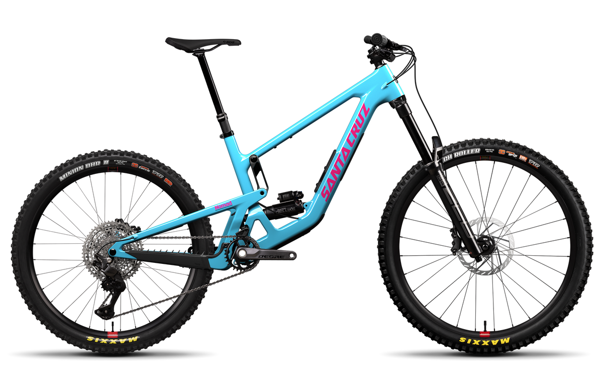 Santa Cruz Nomad Deore din profil, Gloss Aqua Magenta