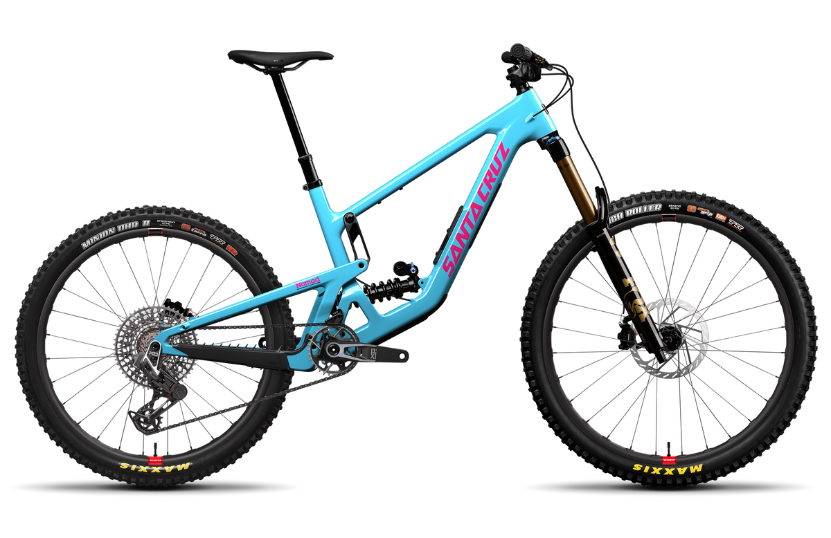 Santa Cruz Nomad X0 AXS RSV Coil din profil, Gloss Aqua Magenta