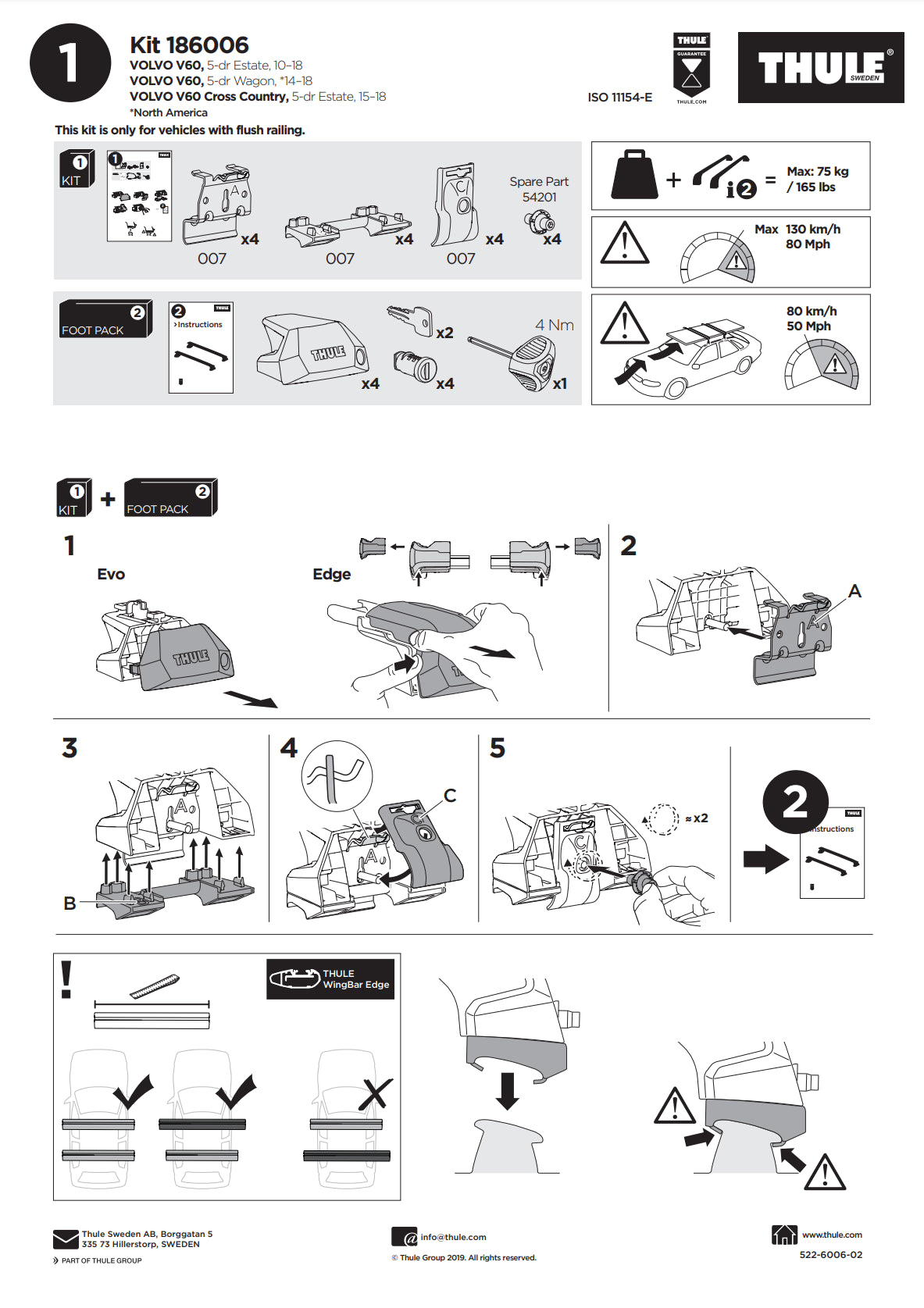 Manual Kit Thule 186006
