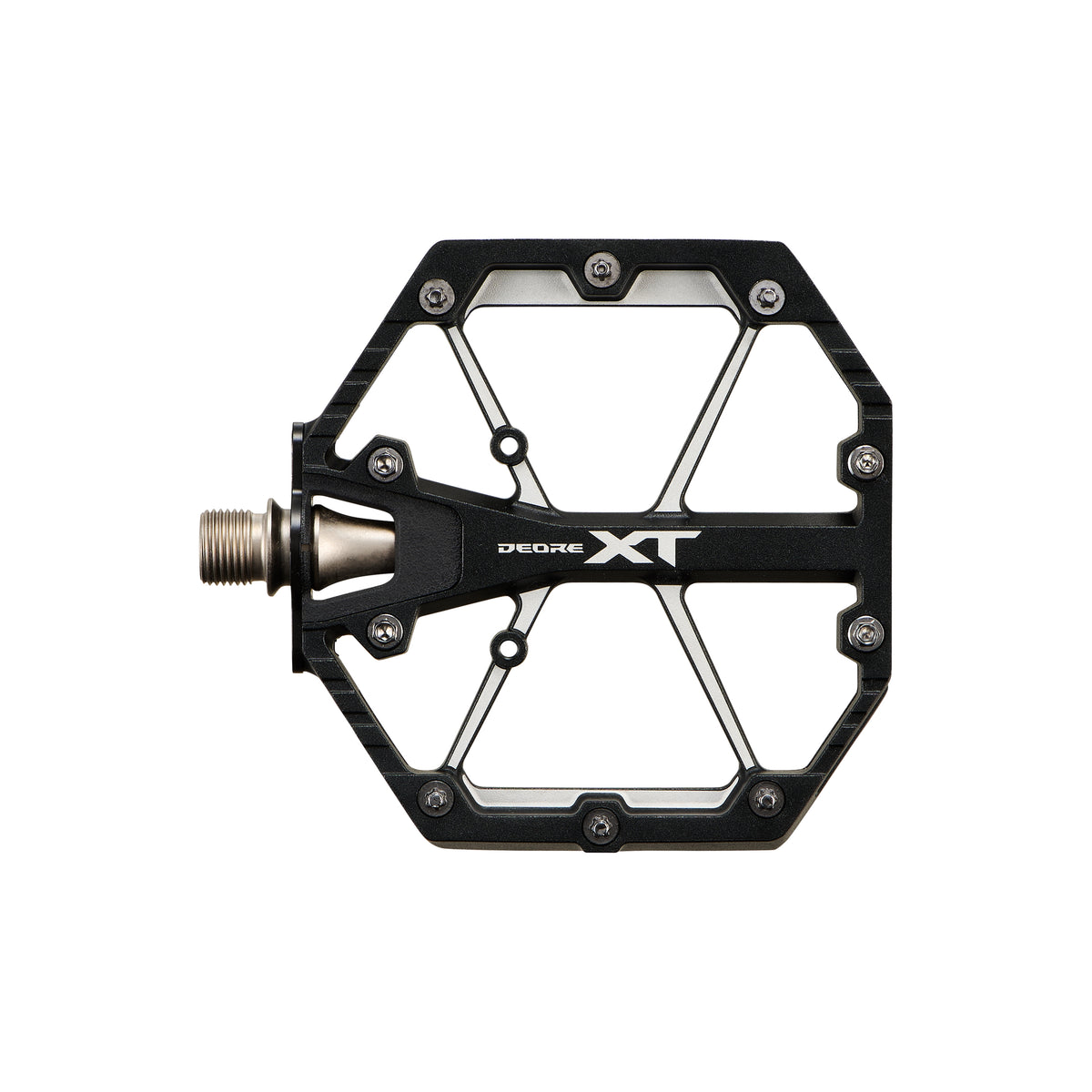 Pedala Shimano Deore XT PD-M8240 văzută de sus, cu 10 pini