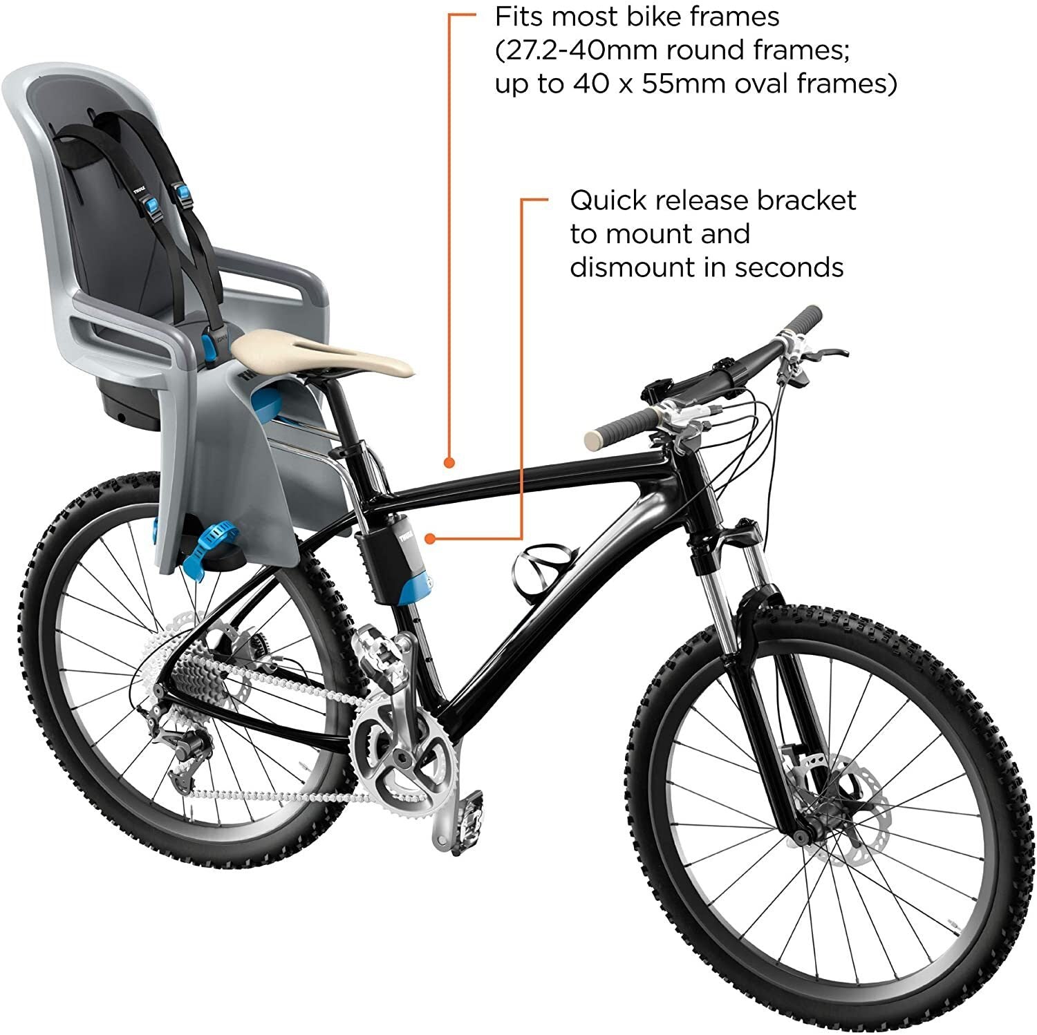 Scaun bicicleta copii Thule RideAlong Light Grey 2 1