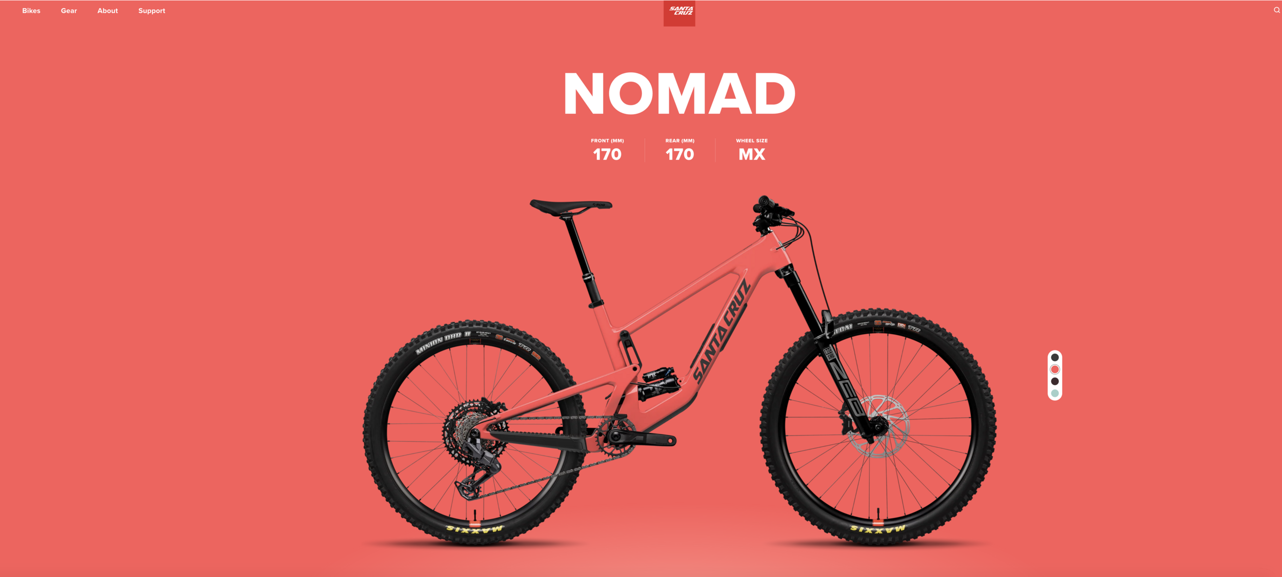Bicicleta MTB Santa Cruz Nomad 90 Carbon C Coral
