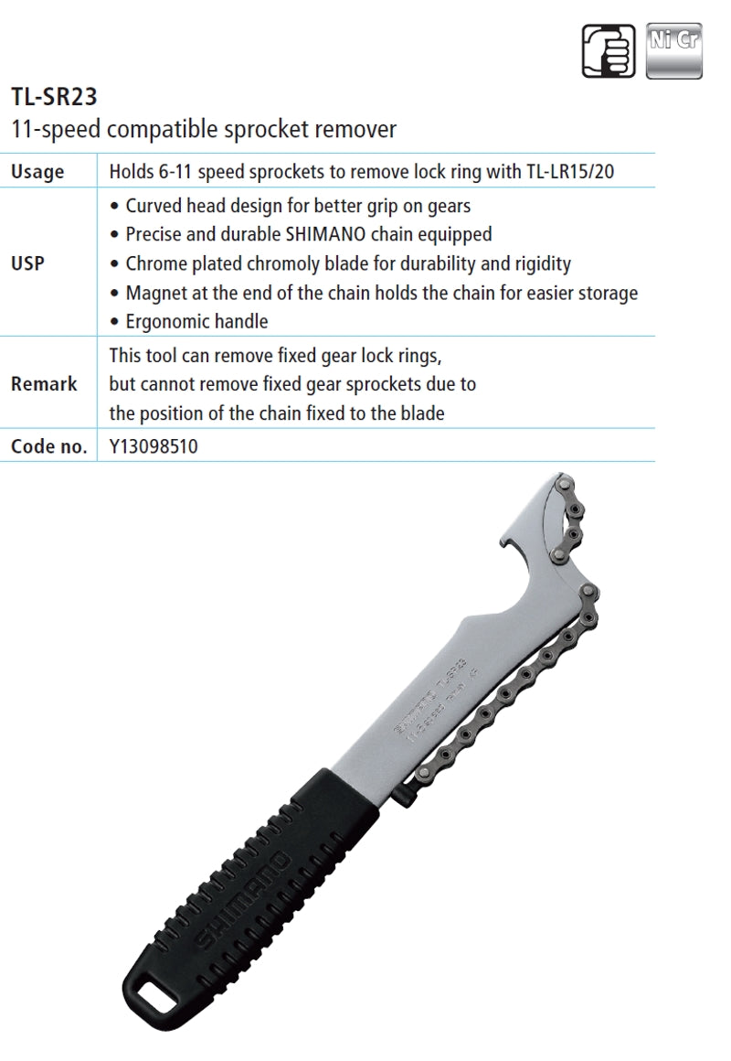 Cheie cu Lant pt. Demontat Pinioane SHIMANO TL-SR23 6/7/8/9/10/11 Vit