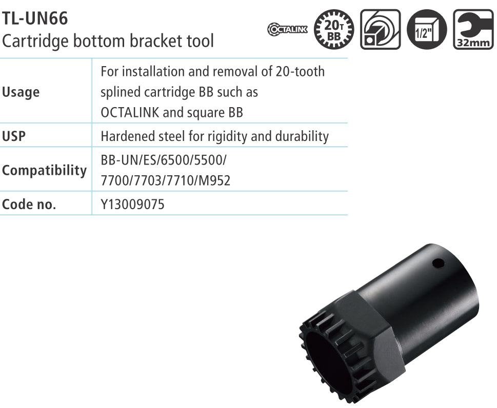 TL-UN66-S Cheie pt. Montat/Demontat Butuc Pedalier (pt. Cheie cu Cricheti) SHIMANO