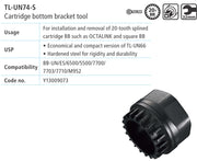 TL-UN74-S Cheie SHIMANO pt. Montat/Demontat Cuvete Butuc Pedalier #130 0907-3