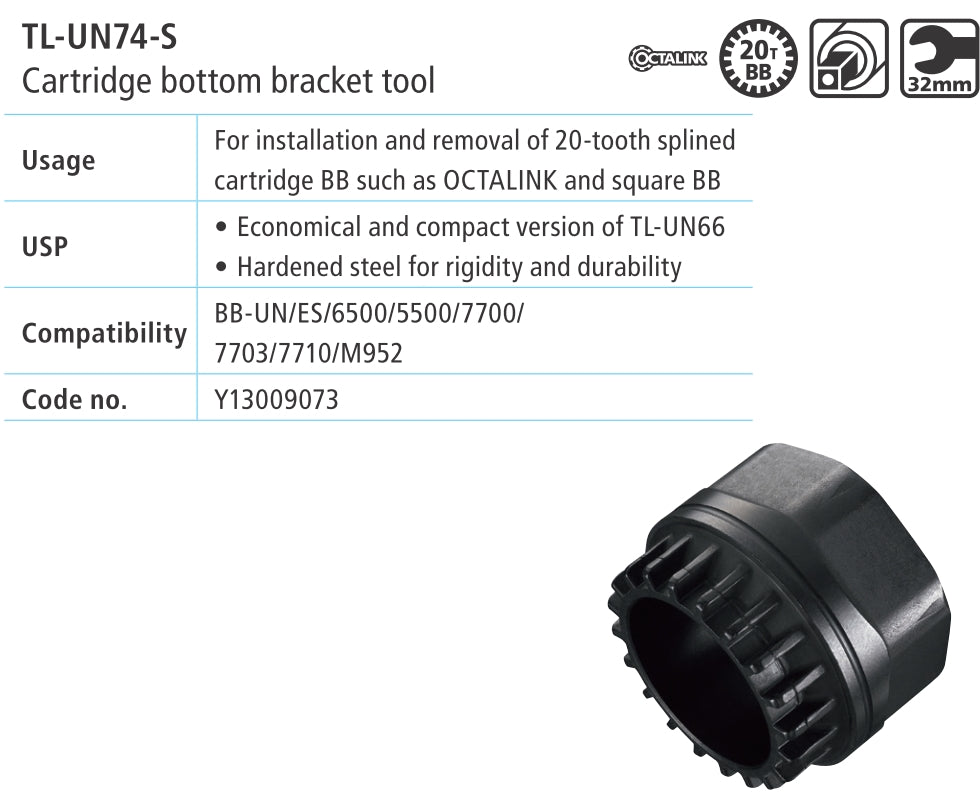 TL-UN74-S Cheie SHIMANO pt. Montat/Demontat Cuvete Butuc Pedalier #130 0907-3