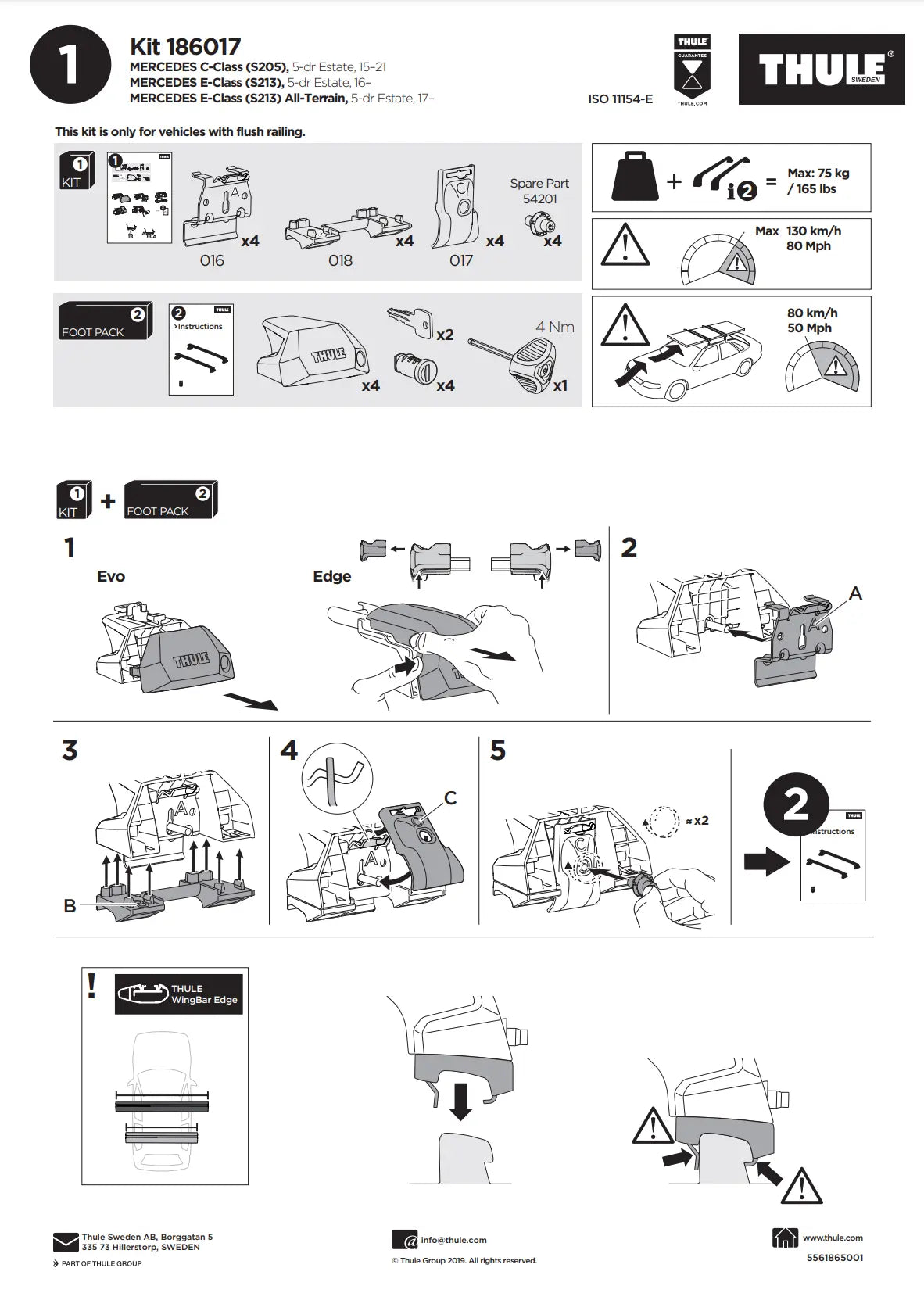 Thule Kit 186017 Manual