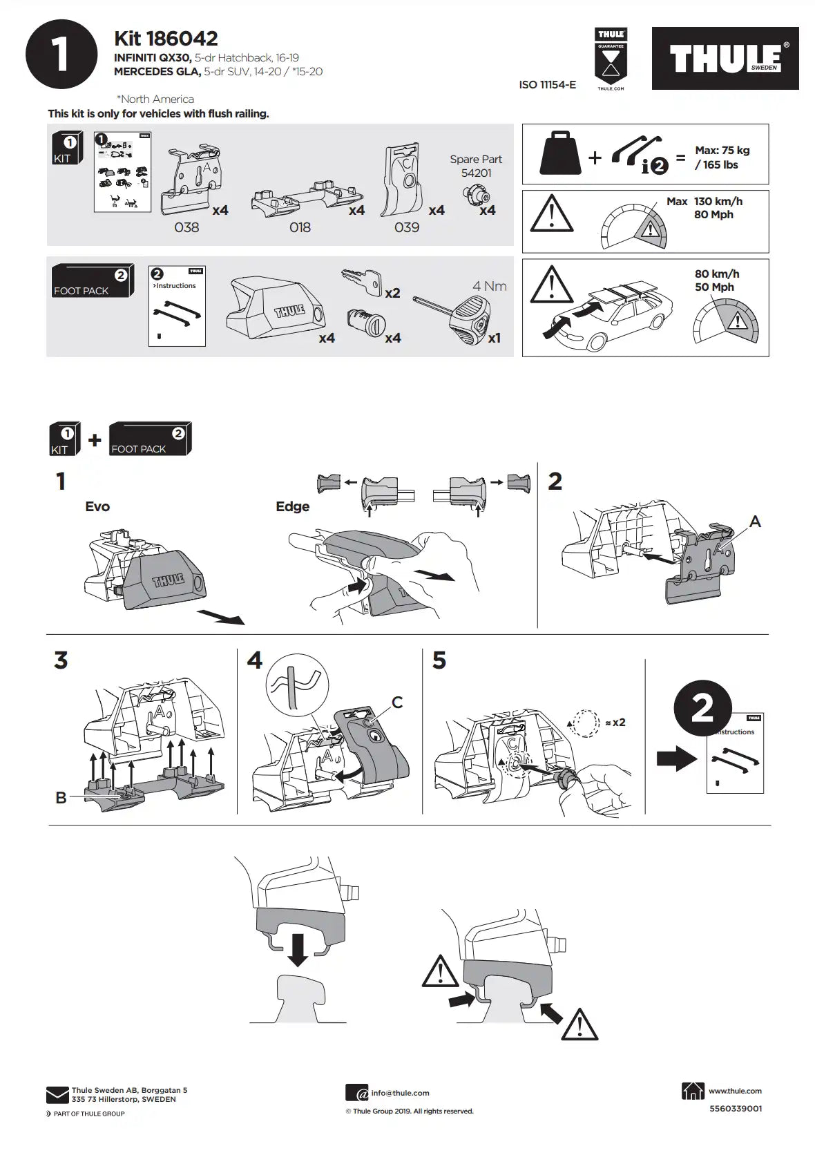 Thule Kit 186042 Manual