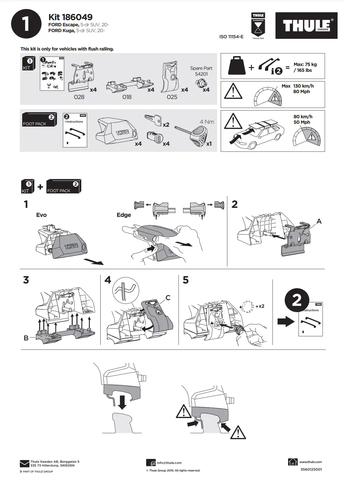 Thule Kit 186049 Manual