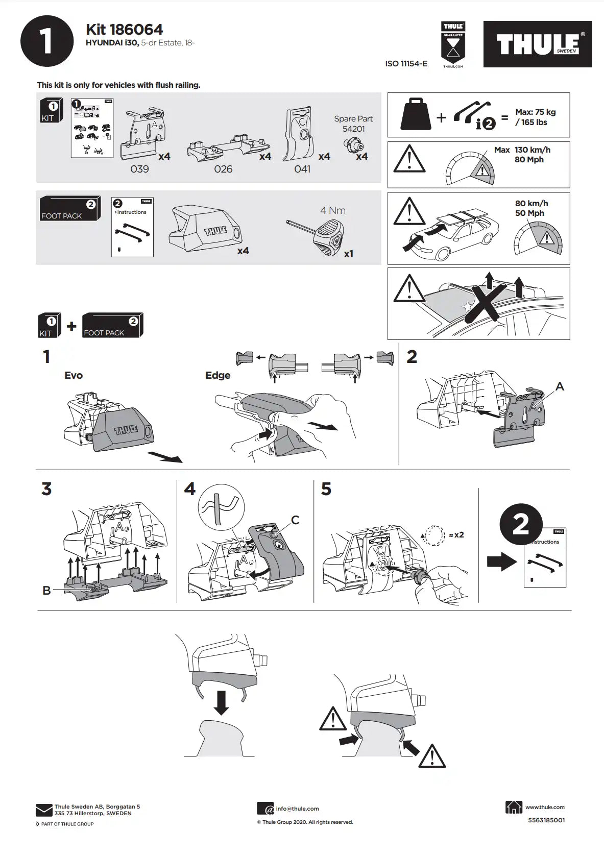 Thule Kit 186064 Manual