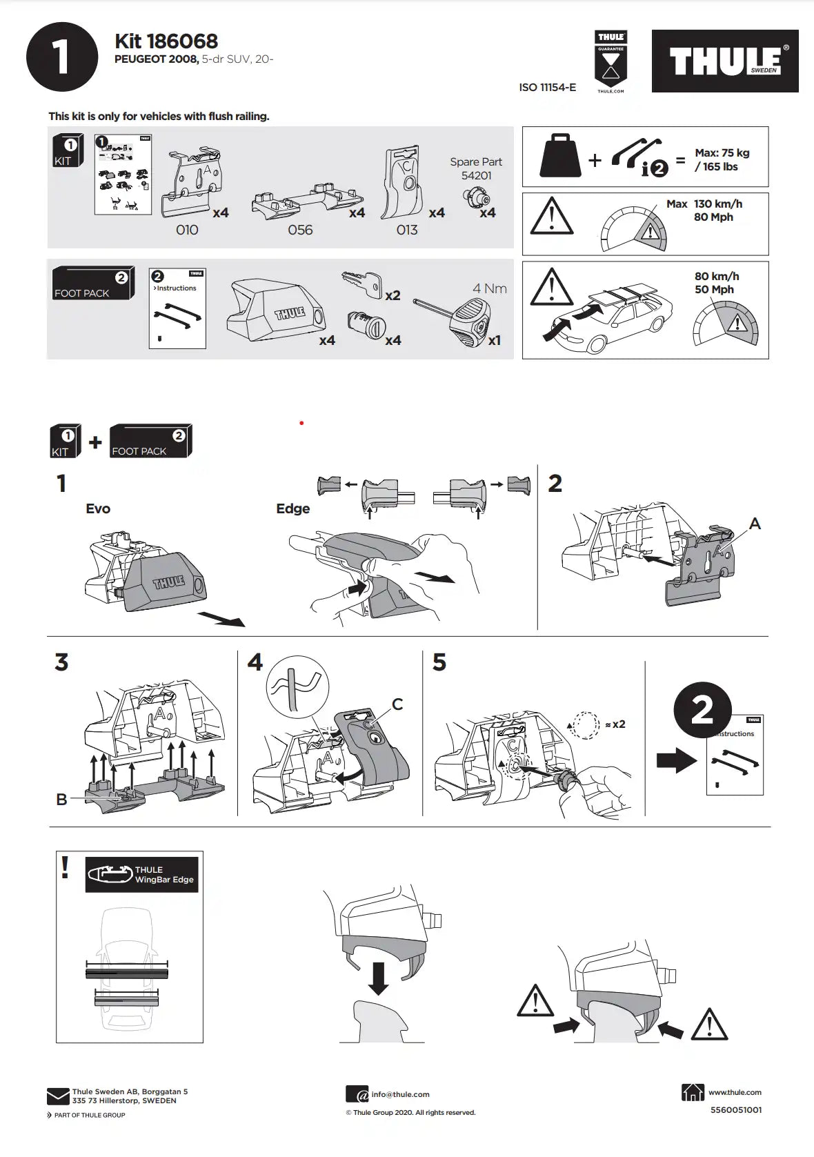 Thule Kit 186068 Manual
