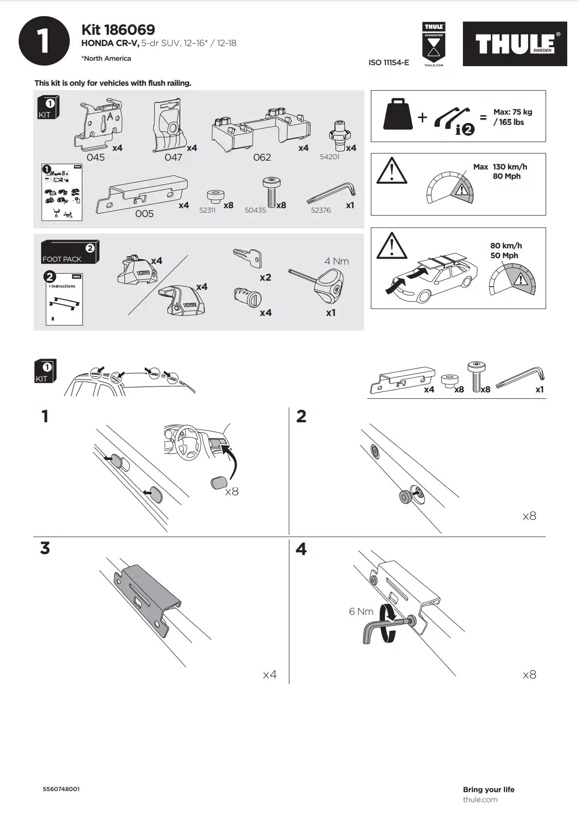 Thule Kit 186069 1 Manual
