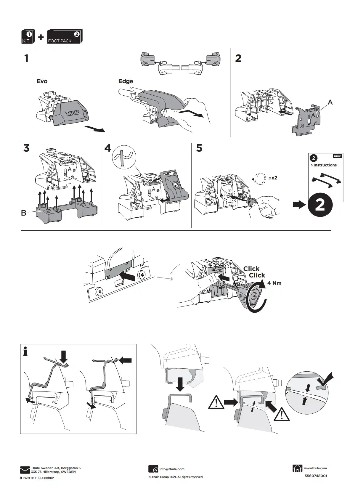 Thule Kit 186069 2 Manual