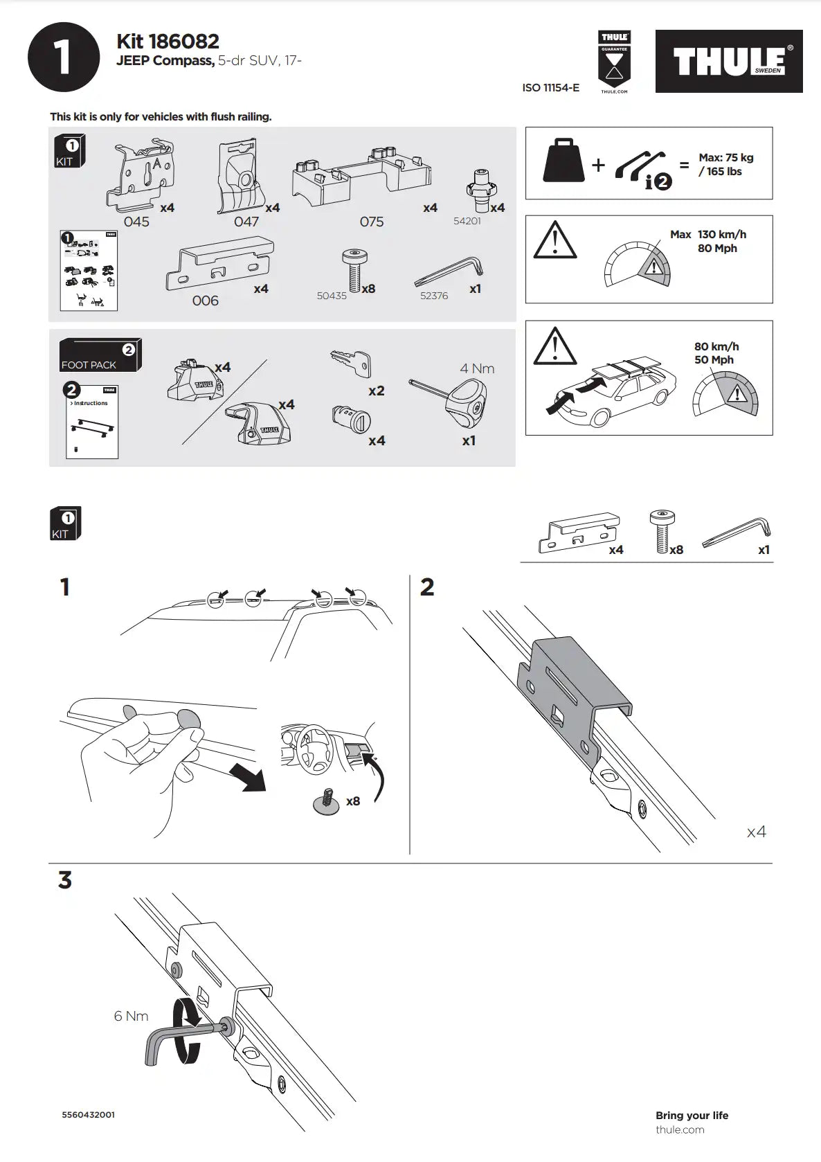 Thule Kit 186082 1 Manual
