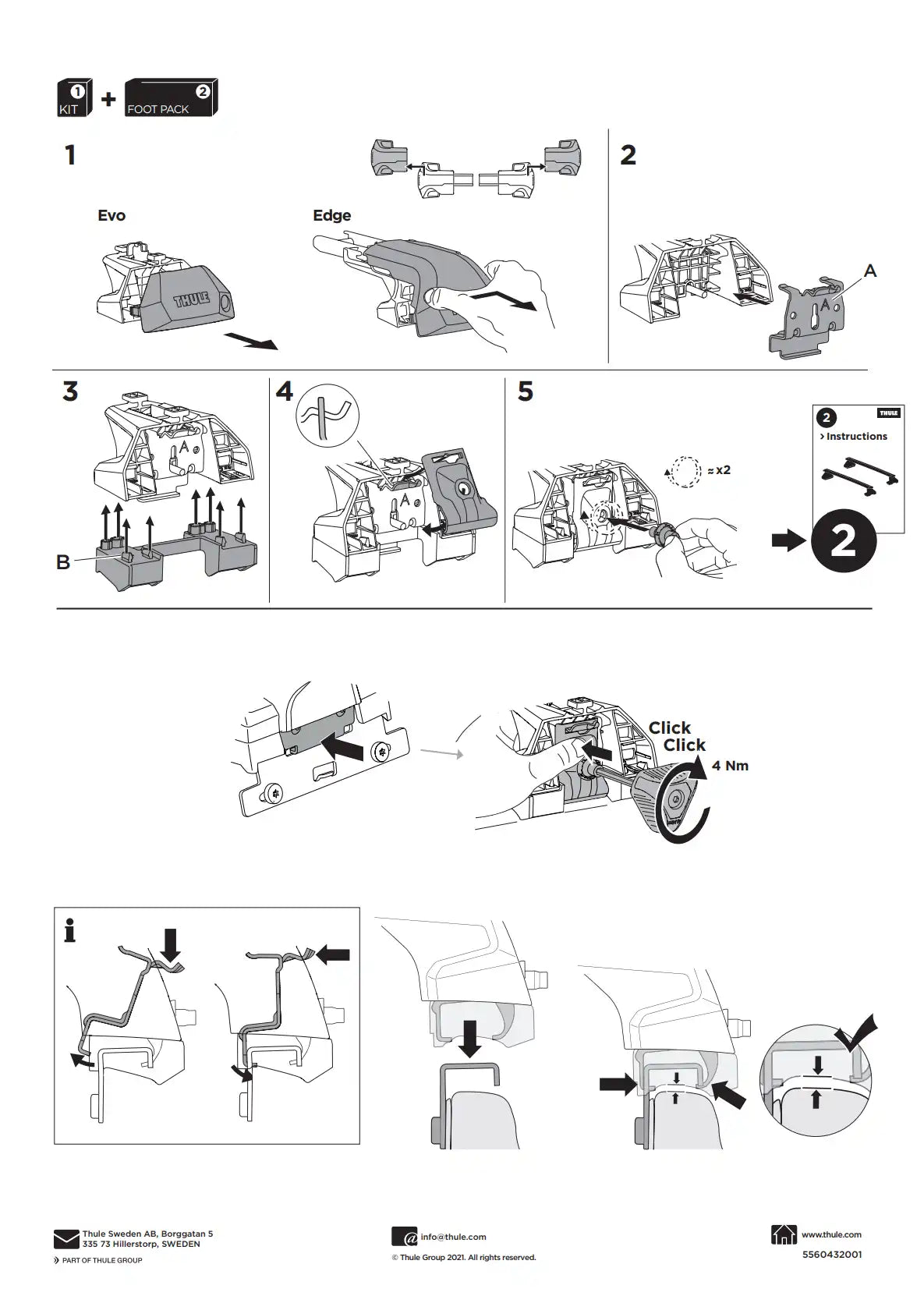 Thule Kit 186082 2 Manual