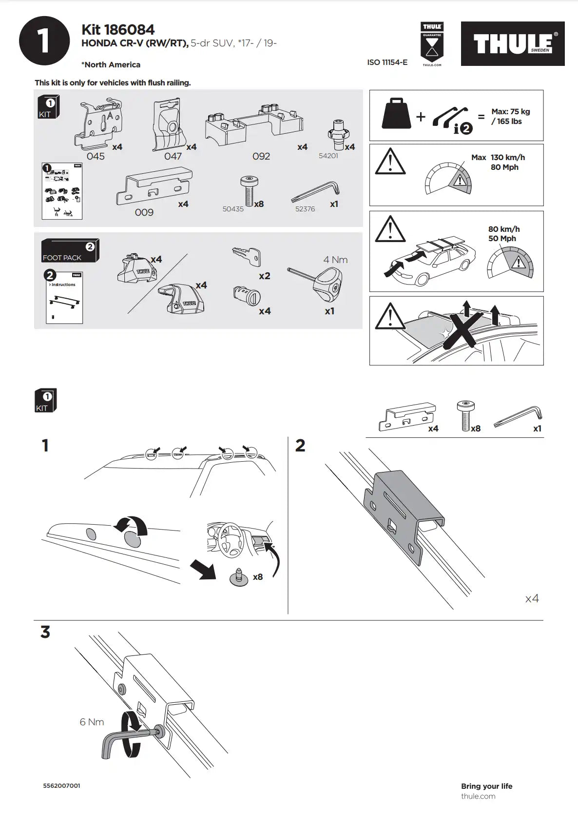 Thule Kit 186084 1 Manual