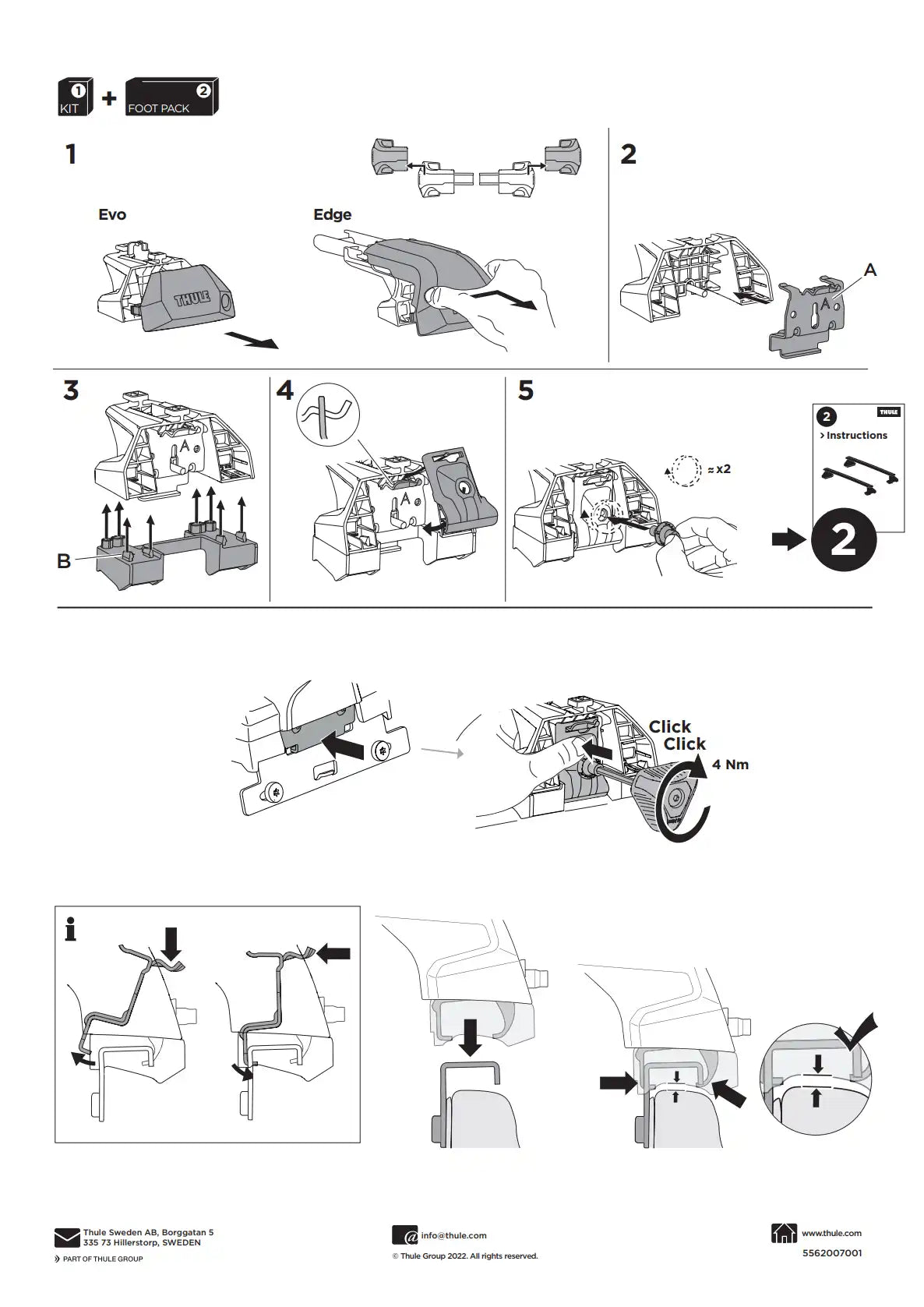 Thule Kit 186084 2 Manual