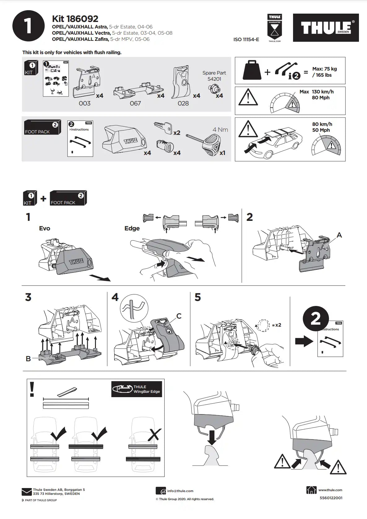 Thule Kit 186092 Manual 1