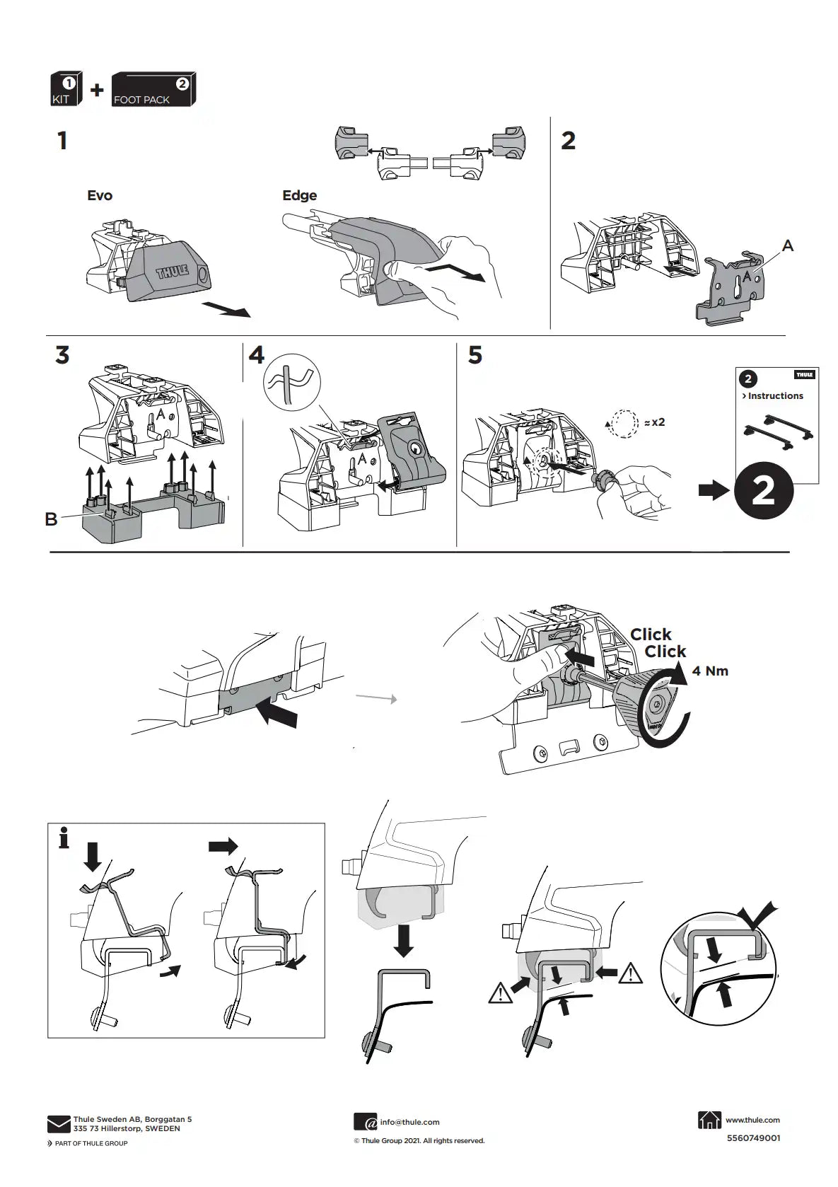 Thule Kit 186099 2 Manual