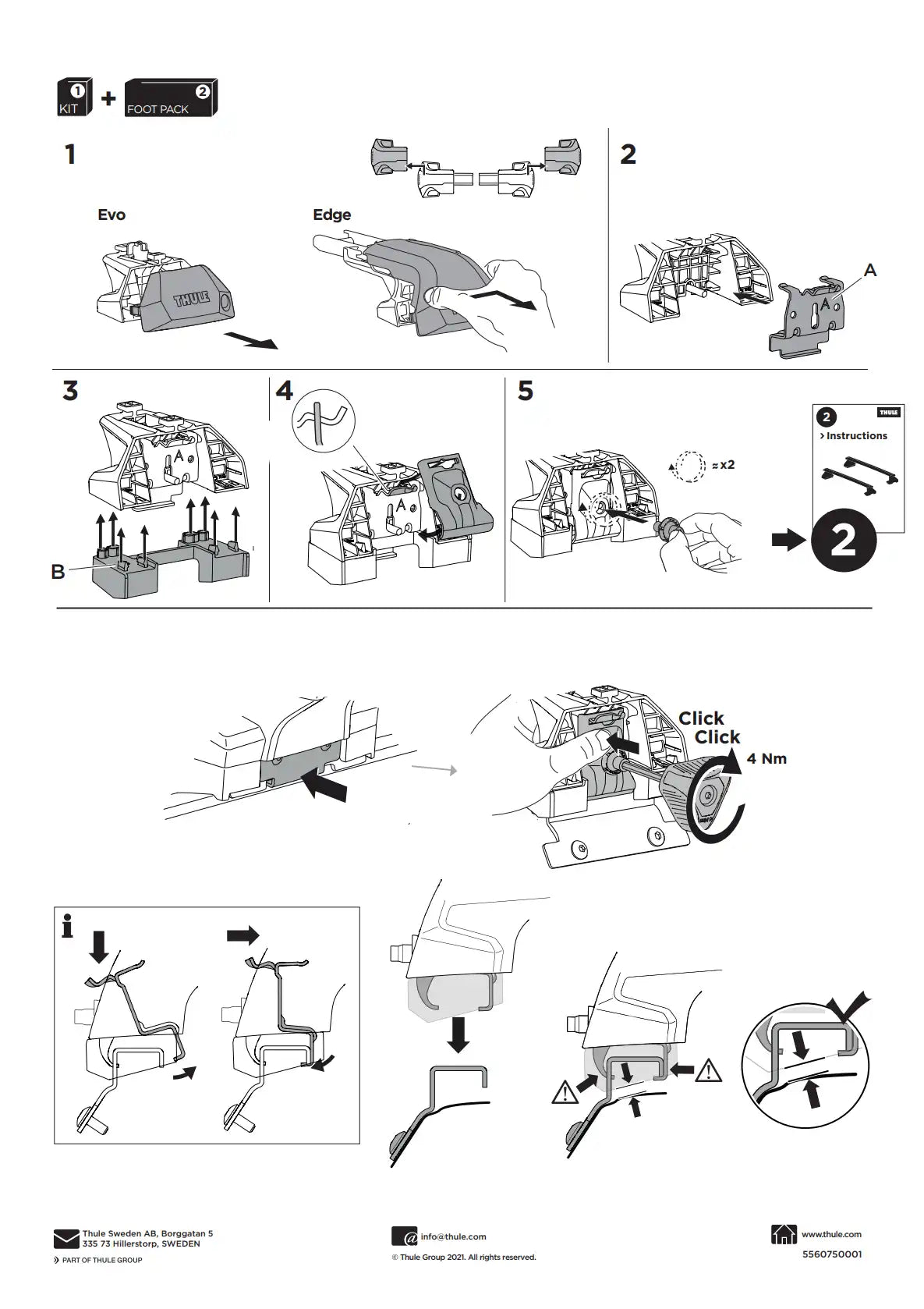 Thule Kit 186104 2 Manual