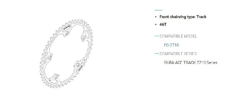 Foaie SHIMANO FC-7710 46T pt. Lant 1/2" X 3/32"