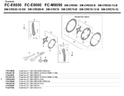 Foaie SHIMANO SM-CRE80 34T (SM-CRE80/SM-CRE80-B)