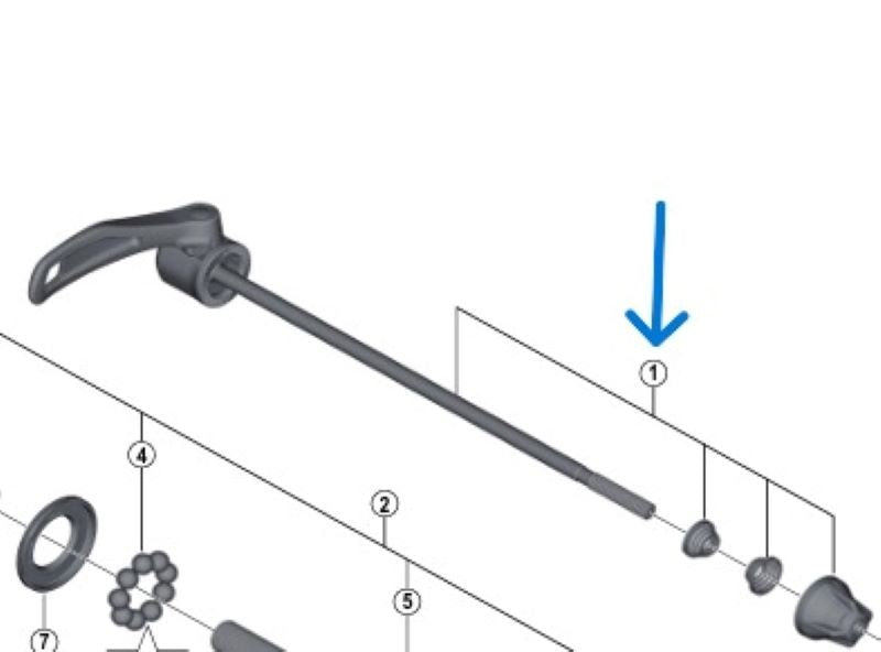 Ax Quick Release SHIMANO FH-M4050 173MM (6-13/16")
