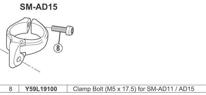 Suruburi de Colier SHIMANO FD-MC12 M5 X 17.5