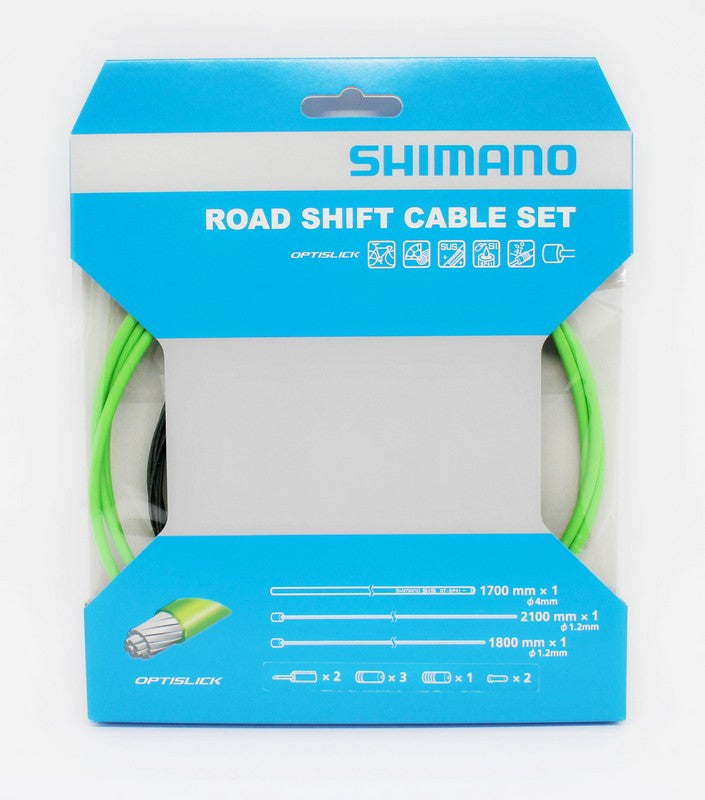 Cablu de Schimbator SHIMANO Road Optislik Set Verde